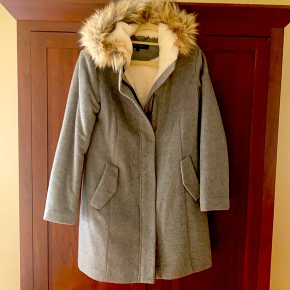 cole haan long wool coat